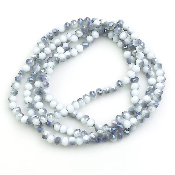 Crystal Rondelle Beads 6mm 90stk Glas Runde Facetteret Løs Spacer Perle For Beads