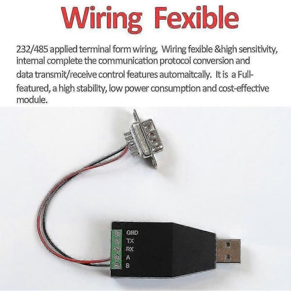 Industriel USB til RS232/RS485 seriel kommunikationsmodul