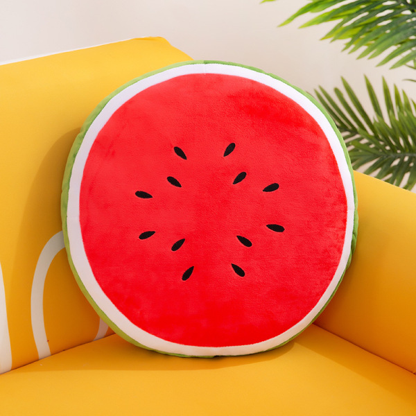 Söt vattenmelon kramkudde bekväm och handkänsla present till jul födelsedag round 30cm