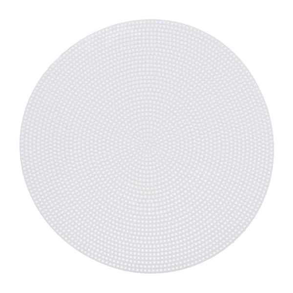Pyöreä valkoinen mesh koukkuverkkokangas matonvalmistukseen salpakoukut askarteluihin 24 cm