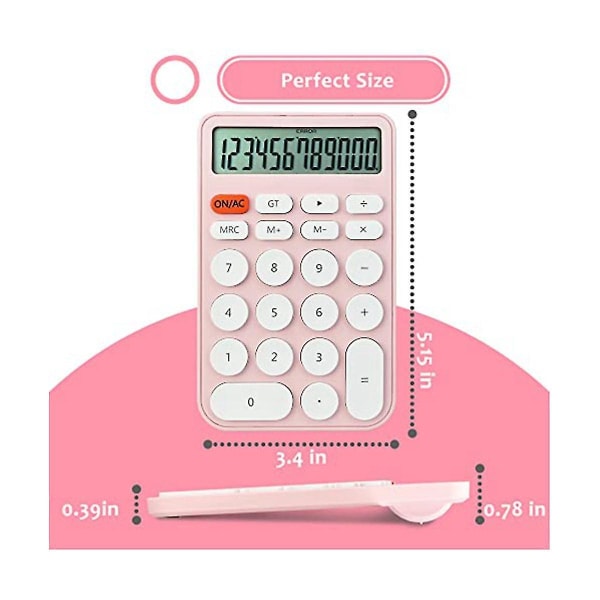 2 pakke grunnleggende kalkulator, minikalkulatorer i lommestørrelse, 12-sifret skrivebordskalkulator for , Scho