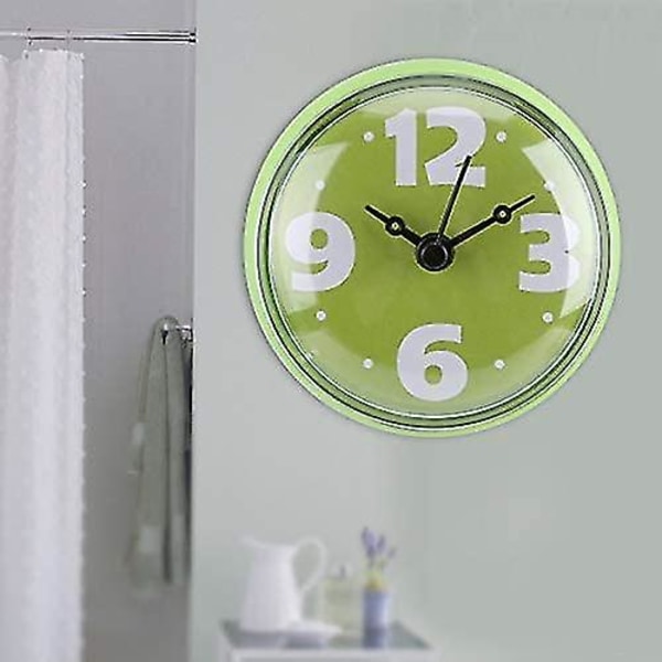 Mini sugekopp vanntett klokke, spesialklokker vanntette klokker for bad badekar dusj klokke (grønn)