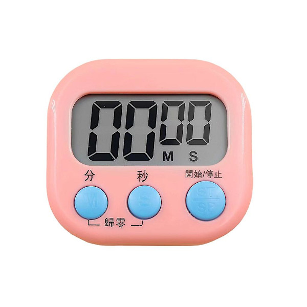 Kjøkken Timer med Stor LCD-Skjerm Tidtaking Verktøy Kvadratiske Knapper Alarm