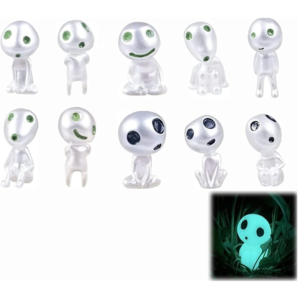 Trefe Figuriner, 10 Stykker Lysende Trefe, Skummel Trefe, Til Hjem Og Hage Innendørs Og Utendørs Dekorasjon (Høyde 3~3.8cm)