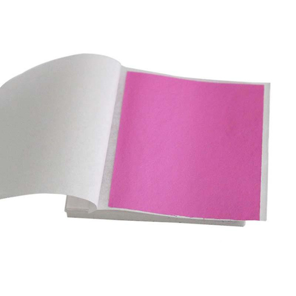 100 st/set 24k guldbladsark för konst hantverk design förgyllning inramning skrot HOT  PINK