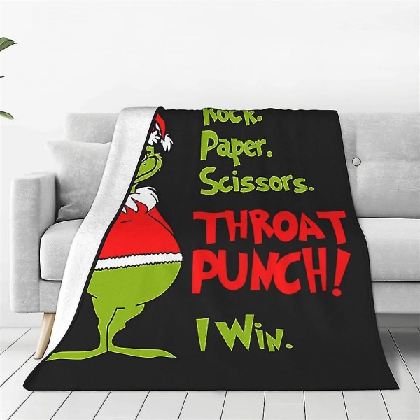The Grinch tæppe blødt hyggeligt gaver julefest soveværelse dekoration 2