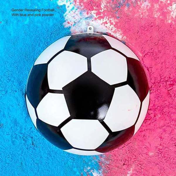 Könsavslöjande fotboll med blårosa pulver Baby Könsavslöjande fotboll