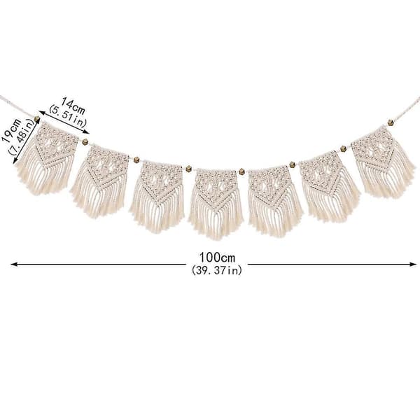Macrame Hängande Textil Frin Girlang för Säng Bröllop