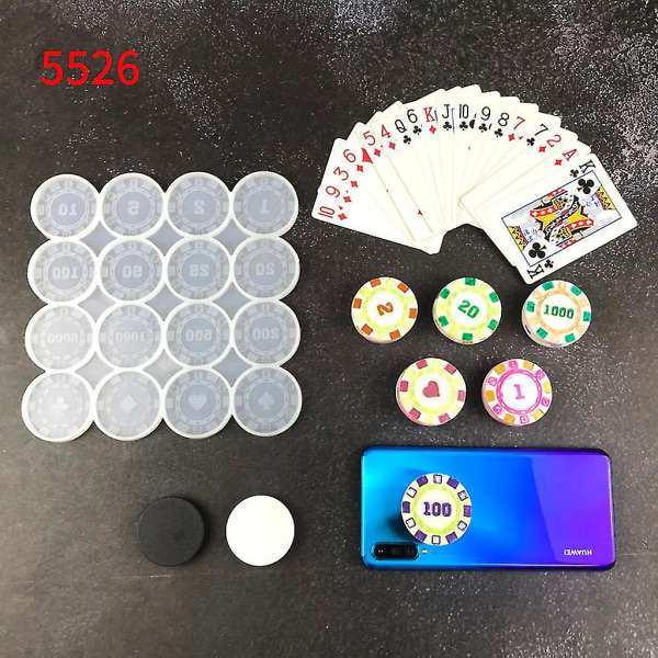 Gör-det-själv pokerspel marker spelpjäser epoxihartsform minnesmynt