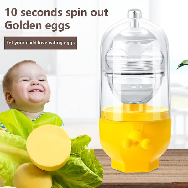 Plast Egg Scrambler Handhållen avtagbar tvättbar äggröra Maker