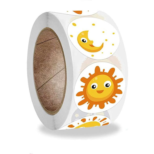 1000 kappaletta 1 tuuman auringonkukkaetikettejä aurinkotarrat rullat itseliimautuvat sinetit C:lle