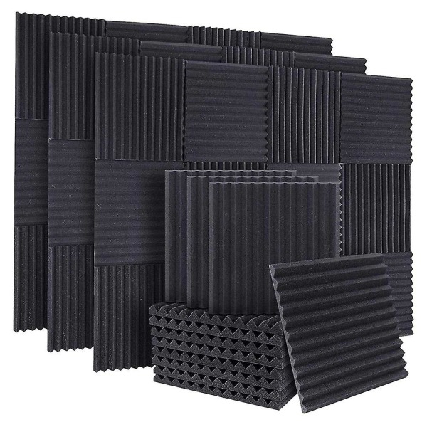 50 stk akustisk lydisolert skum lydabsorberende paneler lydisolasjonspaneler kile for studiovegg