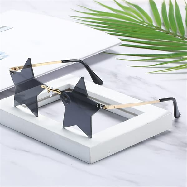 Rimless Star Solglasögon Dammode Solglasögon Herr Par