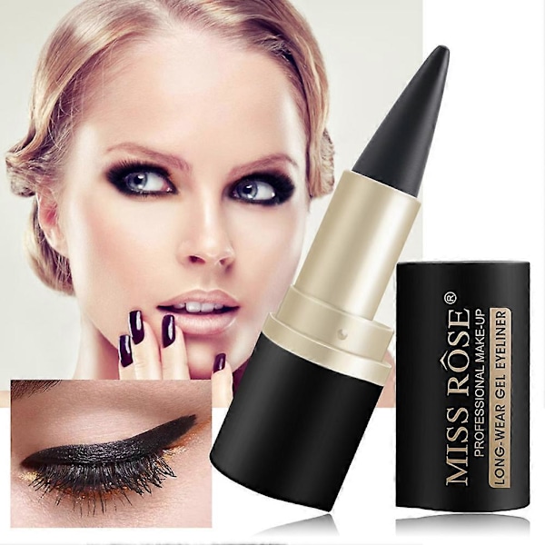 MISS ROSE Naisten vedenkestävä tahraamaton eyeliner-geelikynä, pitkäkestoinen meikki