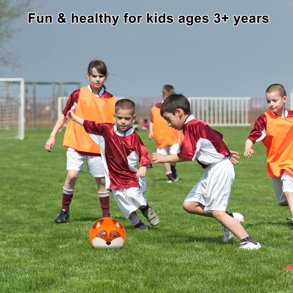 Børnefodbold på 15 cm, sødt dyredesign, blød skumbold, blød og elastisk fox football