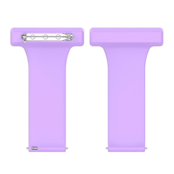 Silikonklockarmband 20 mm för Garmin Vivomove Style med sjuksköterskeficka och nålfäste Purple