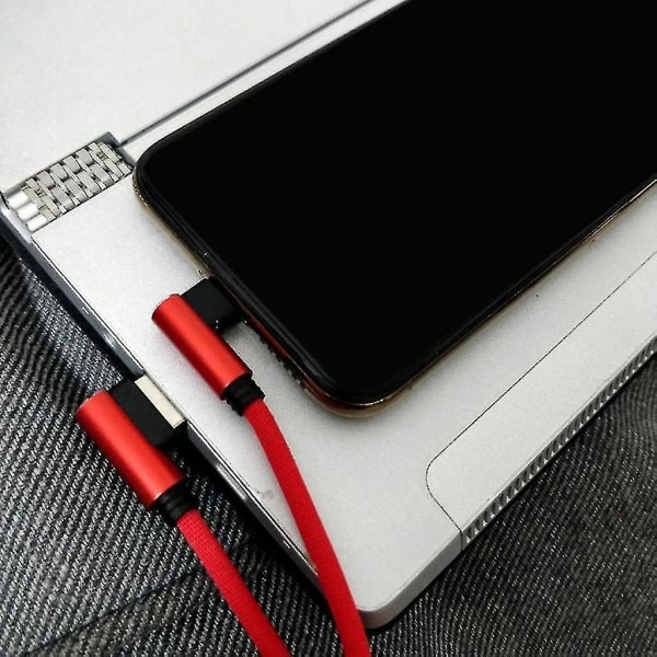 Hurtig opladningskabel 0,25 m dobbelt albue Type C datakabel Usb-kabel Blue
