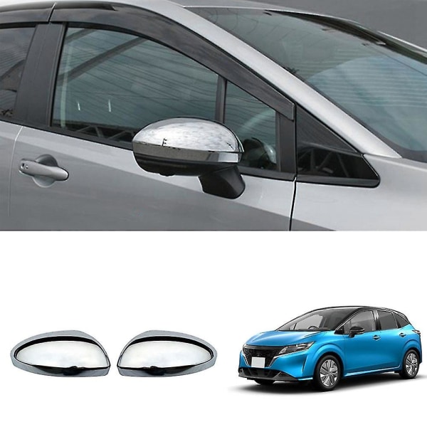 Bil Krom Sølv Bakside Glass Speil Deksel Trim Bakspeil Dekker Shell For Note E13 2020