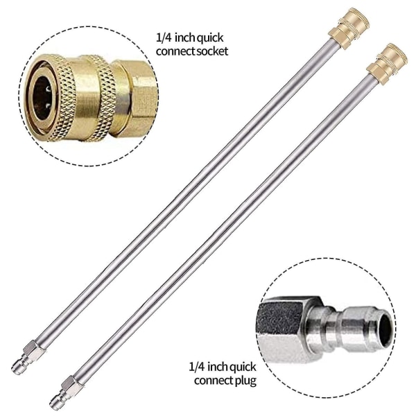 2-pakke 17\" 4000 Psi trykkvaskerspydforlengelse - trykkvaskerspydforlengelse