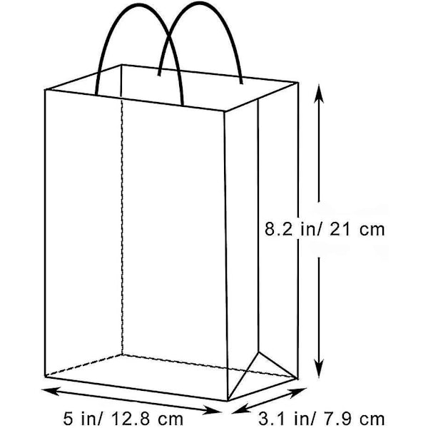 Gaveposer Mini Kraft Papirsposer Med Håndtag