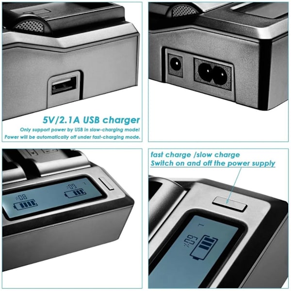Batterilader Tilbehør til Lp-e19 Lp-e4 Eosr3 1dx Markii1dx2 1dx3 EU Stik
