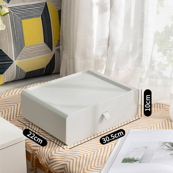 Muovista valmistettu harmaa suurikapasiteettinen säilytyslaatikko laatikoilla, 10 lokeroa, light grey