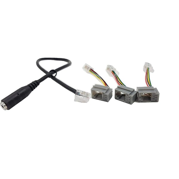 4p4c Rj9-kabel, 3,5 mm smartphone-headset till Rj9-adapterkabel, adapterkabelkonverter för IP-telefoner
