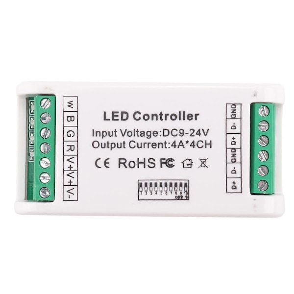 Mini 4-kanals DMX RGBW-dekoder 16A RGB RGBW Strip Controller DMX 512 Dimmer Driver för LED-strip DC9-24V