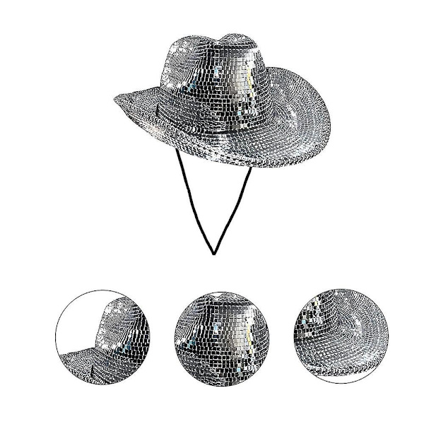 Disco-pallocowboy-hattu, peilipallocowboy-hattu, polttarit polttarit hattu