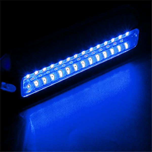 2 stk. 42 LED båd afløbslys båd hæklys blå undervands ponton marine lys
