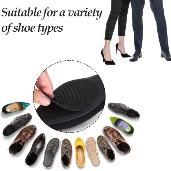 Halkfri gummisula, halkfri sandalsula, halkfri sulgummi, sulskydd, halkfri gummi för skor, skyddssula gummi, svart, 10 par