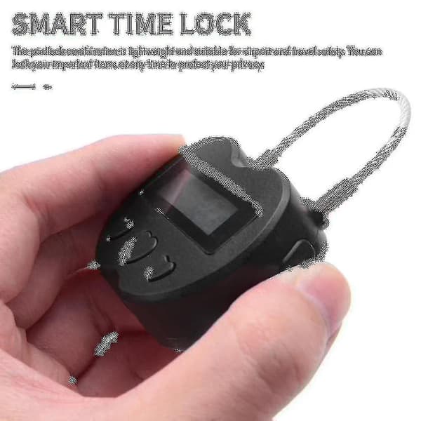 Smart Time Lock Lcd Display Time Lock Usb Genopladelig Midlertidig Timer Hænglås Rejse Elektronisk Ti