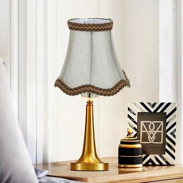 Lysekrone Lampeskærm, 6 stk Skrivebordsbordlampe Cover Stofskærm Accessor