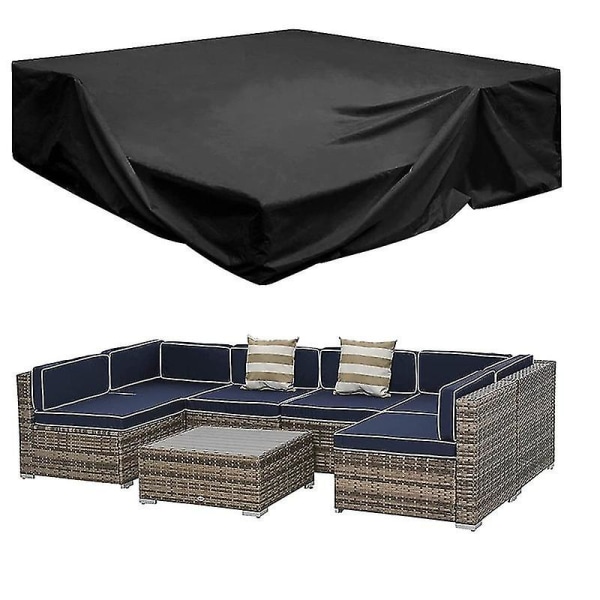 18size Patio Furniture Covers Patio Rectangular Outdoor Covers Of 210d Oxford Waterproof Rain-snow Proof Anti-uv Sofa Cover