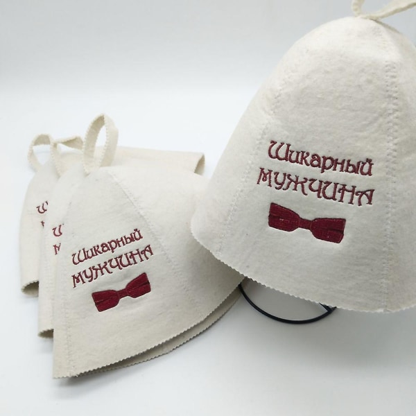 5x Ullhatt for badstue, Banya, hodebeskyttelse, brodert, unisex #9