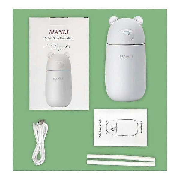 Polar Bear Luftfukter Mini Luftfukter Hjem Luftfukter Bil Luftfukter USB Luftfukter, Blå