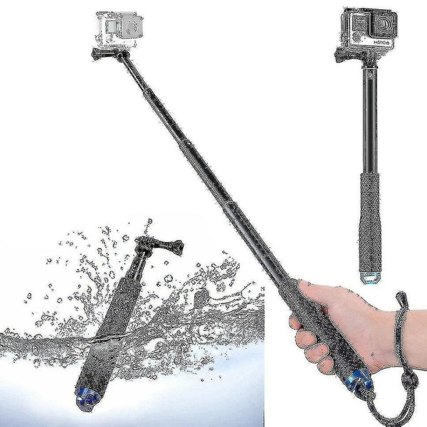 36\" Selfie Stick Håndgrep Forlengelsesstang For Gopro Hero/session 9 8 7 6 5 4 3+