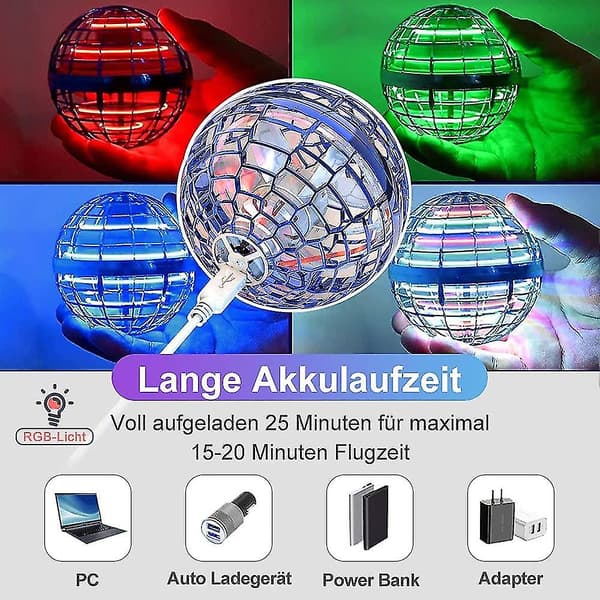Hover Flyvende Bold, Magisk Spinner Bold Rgb Lys Flyvende Bold