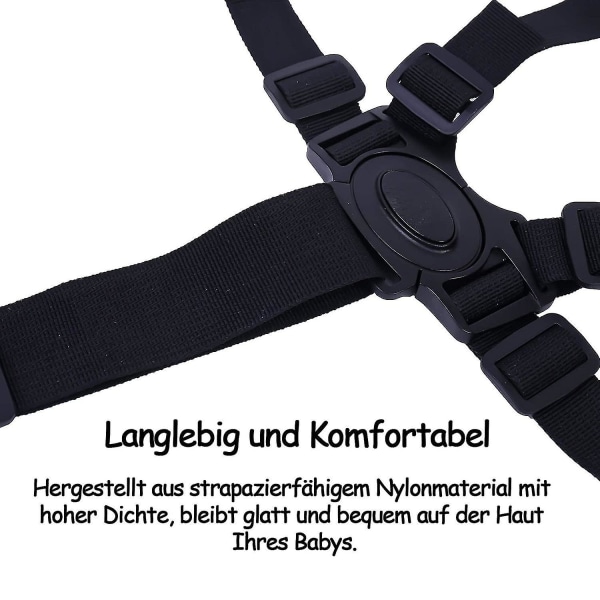 Baby Universal 5-punkts selebelte Justerbar stropp for barnevogn
