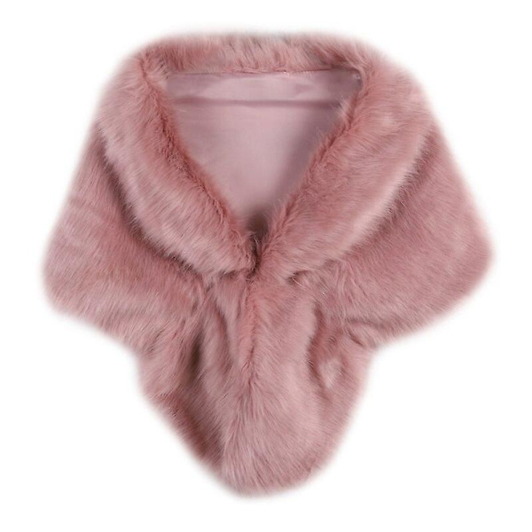Vinter Elegant Dame Imiteret Pels Kappe Brude Imiteret Pels Frakke Kvinder Bryllup Sjal Aften Fest Wraps Slim Pels Skulder Kapper AP L