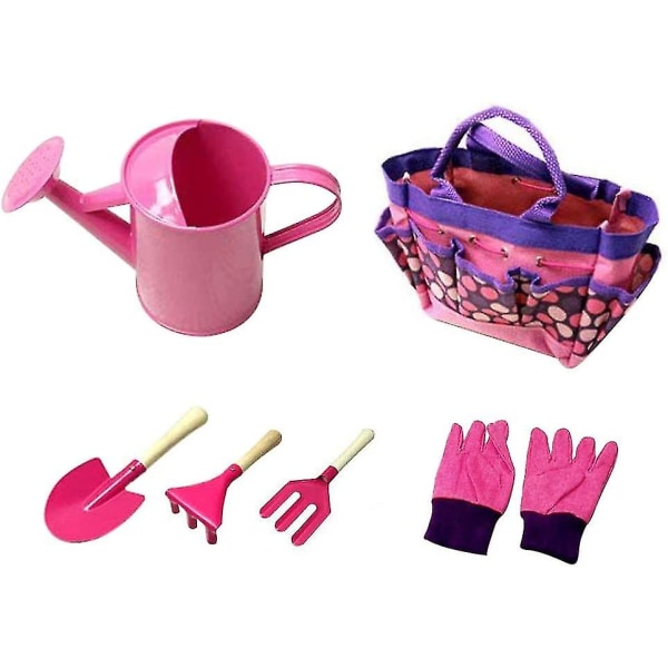 Children's Garden Tool Kit Children's Outdoor Garden Set Children's Garden Tools (pink)