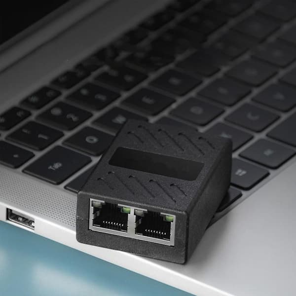 Ethernet Splitter Coupler Rj45 Splitter Connector Adapter 1 Til 2 Vejs Stik