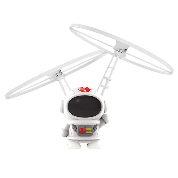 Astronaut Flygende Helikopter Mini Drone Hånd Infrarød Induksjonskontroll Suspensjonsflyleker Gaver White