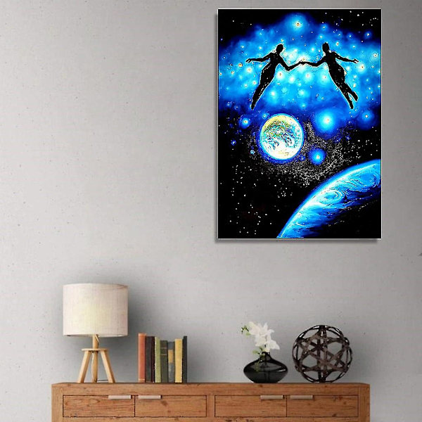 Planet Cross 5d täydellinen pora timanttimaalauskirjonta ristipistotyökalut Diy Rhinestone Crystal Home Decor 30*40CM-JH720
