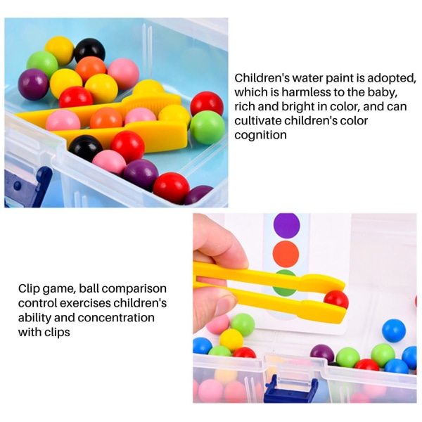 Clip Bead Game Ball Matchande leksak Clip Beads Test Tube Toy Toddler Educational Games