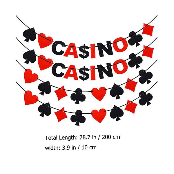 4 st Casino Party Hängande Banderoller Kreativa Casino Hängande Bu