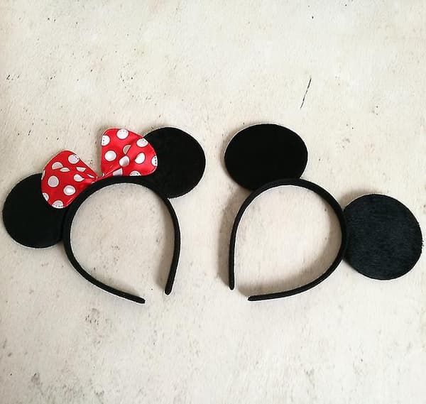 Sett med 4 Mickey Mouse Øre Hodebånd Minnie Mouse Øre Damer Jenter Mickey Mouse Øre