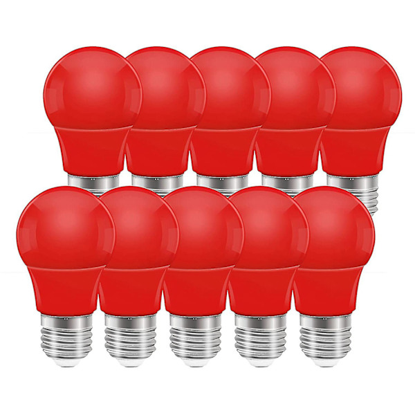 E27 LED 3W Färgad Glödlampa, Färgad Golfboll Glödlampa, Röd Globe Ljus