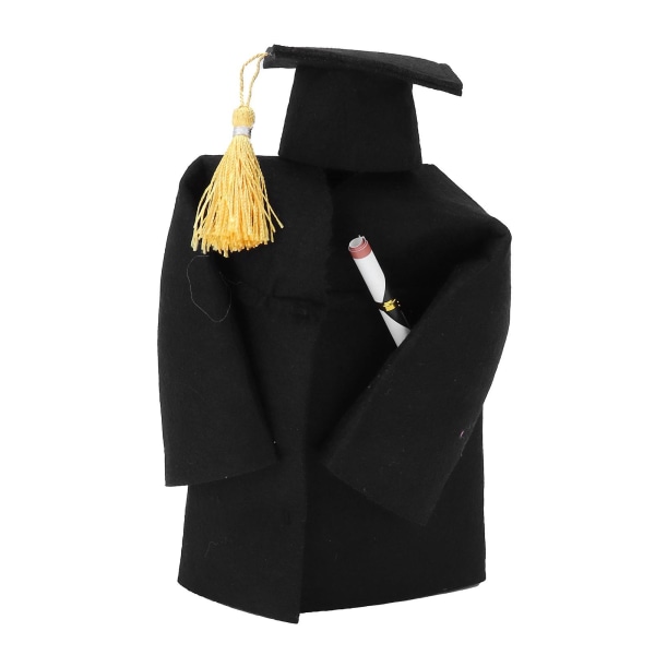 Bachelor Cap klänning vinflaska cover för examen säsongen fest dekoration examen gåva