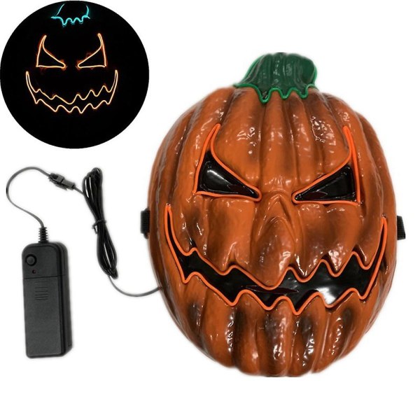Personliga juldekorationer Led Mask Pumpkin Style Mask Smältande ansikte Vuxen kostym Halloween Skrämmande